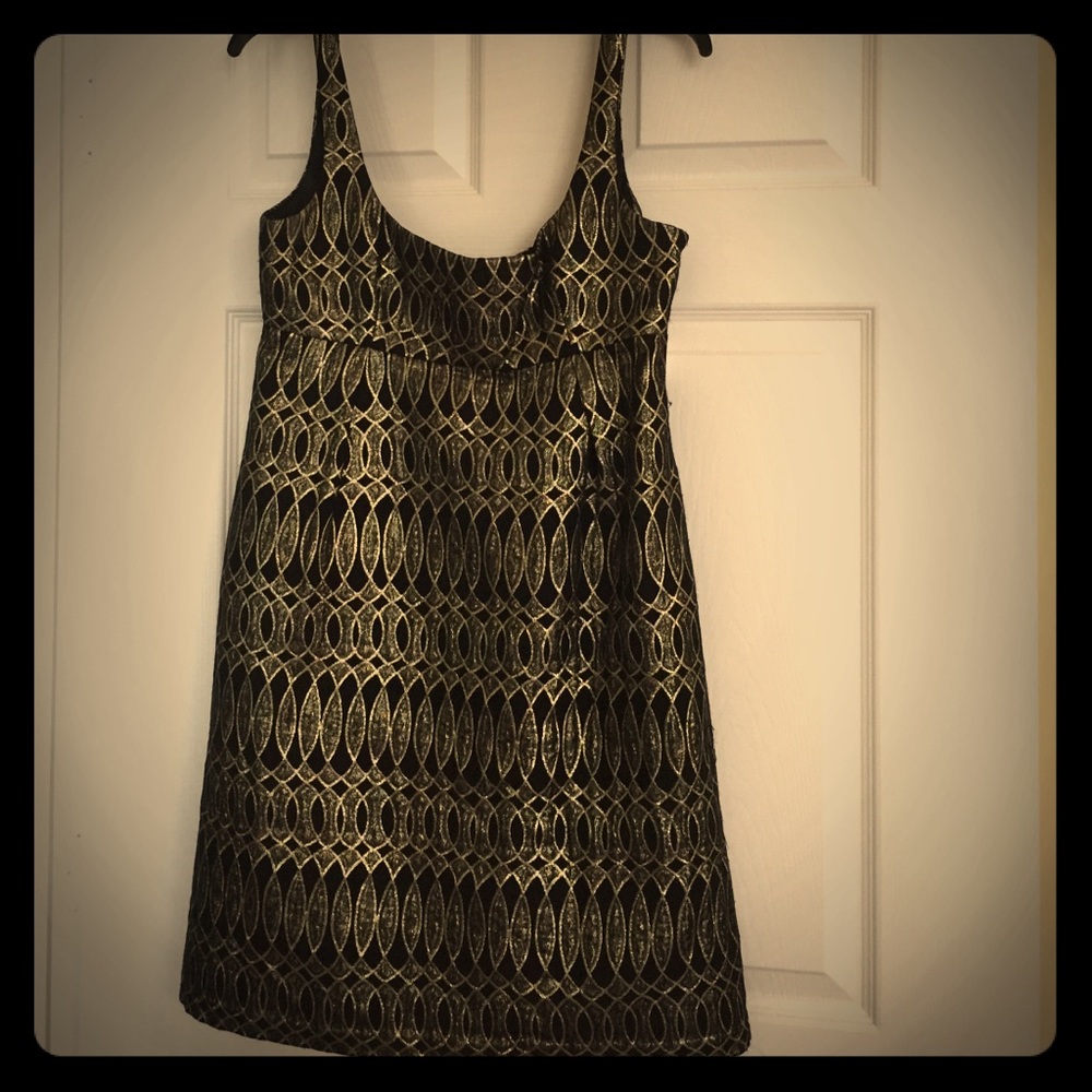 Milly Gold & Black Party Dress